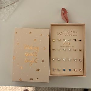 🌸LC Lauren Conrad Making Spirits Bright Luck 12 Earring Set